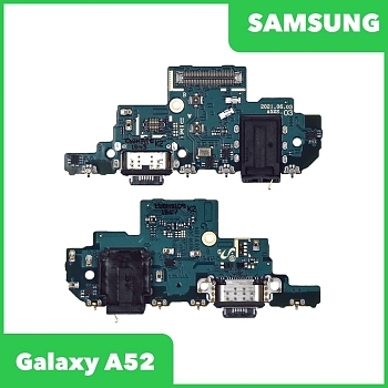 Шлейф, FLC для Samsung Galaxy A52 (A525F) плата системный разъем, микрофон